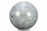 Polished Blue Quartz Sphere - Madagascar #245462-1